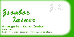 zsombor kainer business card